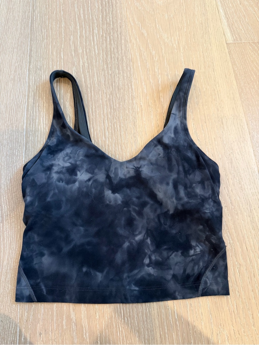 Women's Lululemon Black & Grey Tie-Dye Align Tank